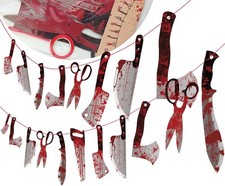 Halloween Party Decorations Banner - 12 Pack Hanging Garland Backdrop