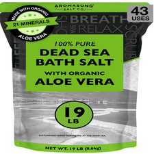 Aromasong Dead Sea Salt Organic Aloe Vera Spa Bath Salts 19 Lbs Fine Bulk