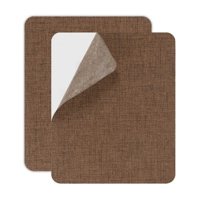 2Pcs 9 x 11'' Canvas Repair Patch Self-Adhesive Linen Fabric Patch Coffee