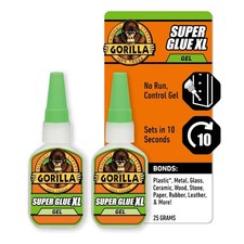 Gorilla Super Glue Gel XL, Clear Glue, 25 Gram Pack of 2 - Pack 2,