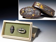 RAR Eule und Vögel Design 縁頭 Fuchi Kashi...