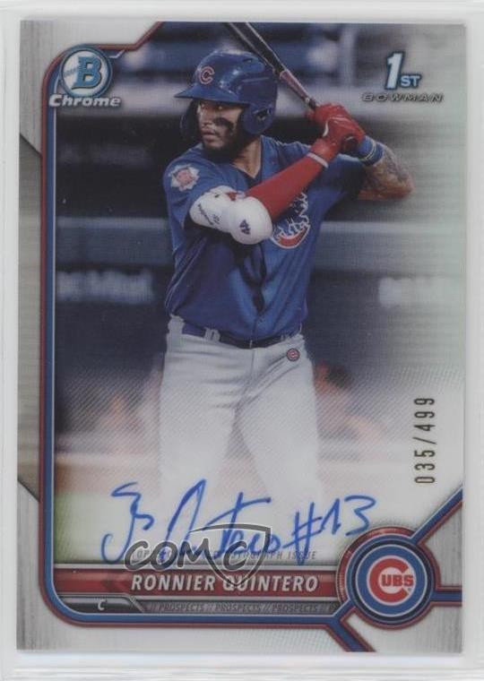 2022 Bowman Chrome Prospect Refractor 35/499 Ronnier Quintero #CPA-RQT Auto 0q60