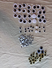 Assorted Plastic Googly/Wiggle Eyes Craft Supplies Lot - Mixed Sizes