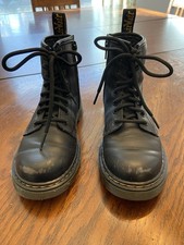 Dr. Martens 1460 J Black Leather Lace Up/Zip Ankle Boots Kid  s Size US 2