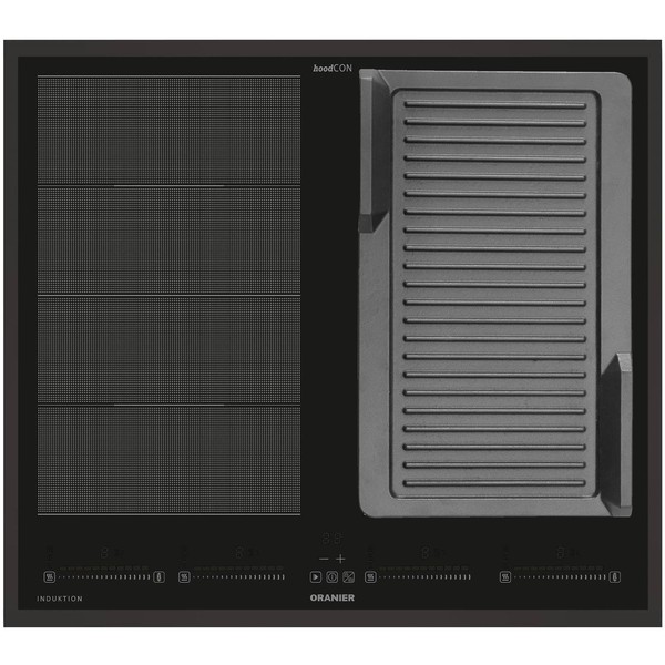 Oranier Kochfeld Induktion 60Cm FLI660 Multi-Slider Grillplatte Schwarzer Rahmen-image