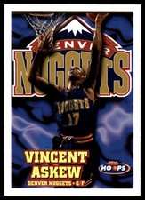 Vincent Askew 1997-98 Hoops #42 Nuggets NBA READ FREE SHIPPING AutographDen