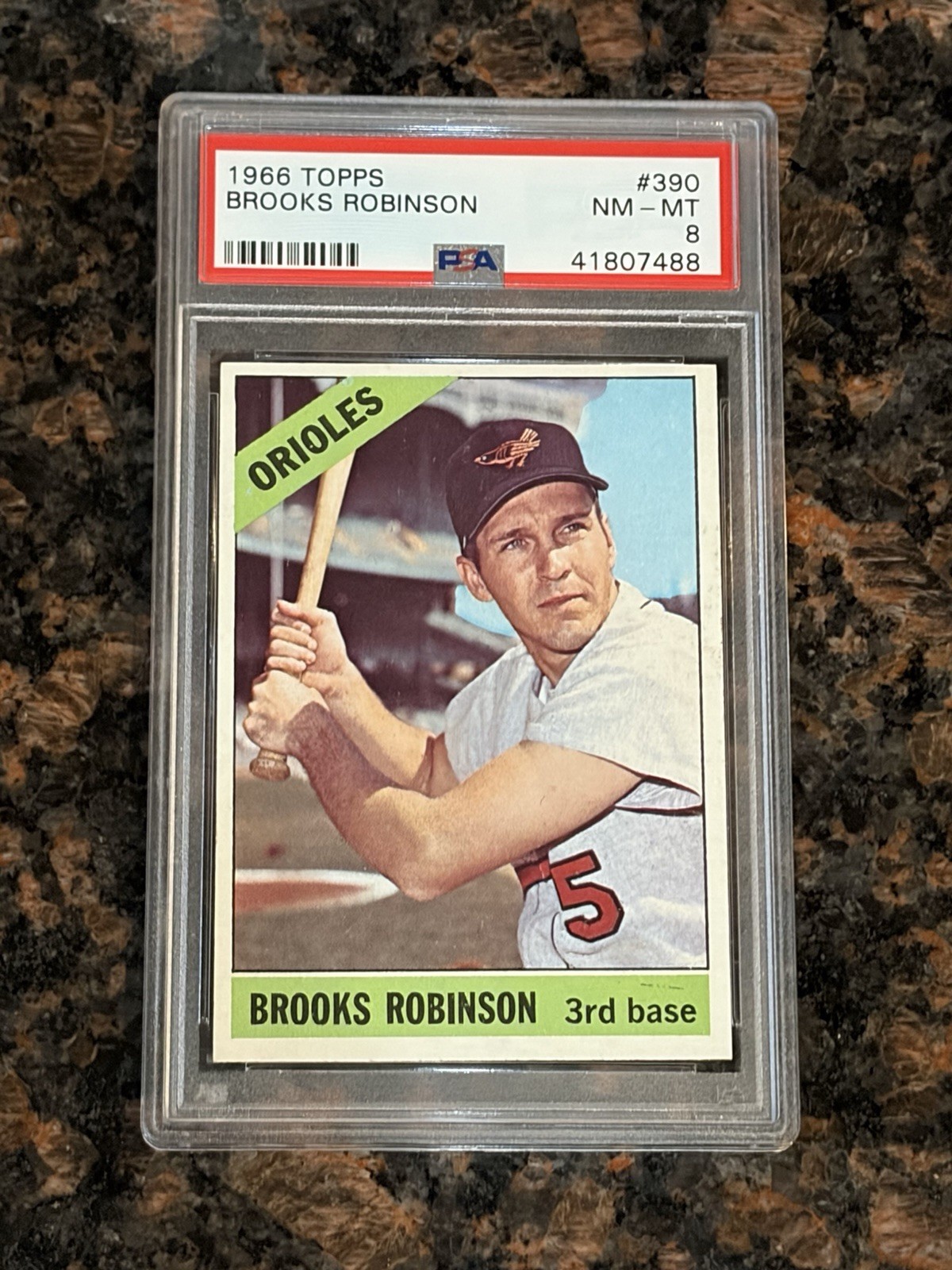 1966 Topps Brooks Robinson #390 Baseball Card PSA 8
