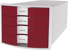 HAN Schubladenbox IMPULS 2.0 mit 4 geschlossenen Schubladen f&uuml;r DIN A4/C4 inkl.