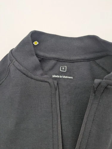 Apple Store Employee Bomber Jacket Mens Small Black White Logo Full Zip Preppy image 3