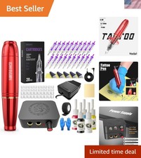 Professional Tattoo Gun Cartridge Kit - Silent, Adjustable Ergonomic Design