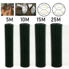Alphapet PVC Coated 5m-25m Galvanised Chicken Wire Mesh Aviary Garden Fencing