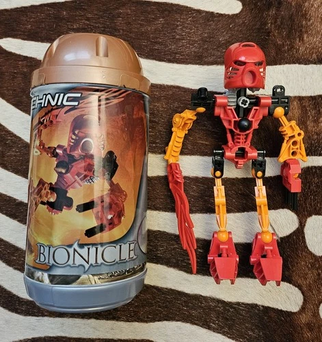 Vintage 2001 LEGO BIONICLE: Toa Tahu (8534) LOOSE Complete with Container