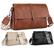 Vintage Women Messenger Sholder Bag Soft Leather Crossbody Purse Travel Handbag
