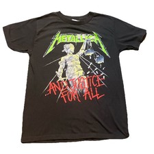 Metallica T Shirt Vintage 88 89 And Justice For All Tour Made In USA Large 42-44