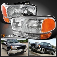 Fits 1999-2006 Gmc Sierra Yukon Xl Clear Headlightsbumper Lamps Assembly Lr Fits 1999-2006 Gmc Sierra Yukon Xl Clear Headlightsbumper Lamps Assembly Lr