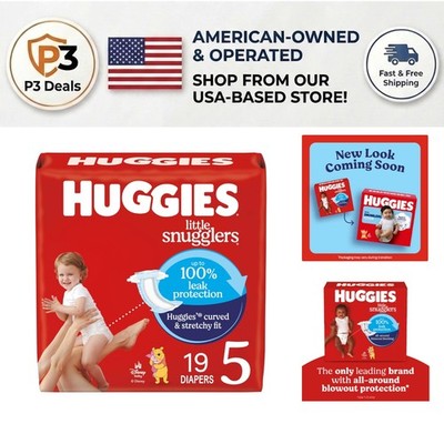 Huggies Little Snugglers Size 5 Baby Diapers - 19 Count with Leak Protection