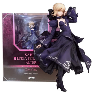 Fate Stay Night Saber Alter Figur 23cm Black Dress PVC Anime Statue Modell