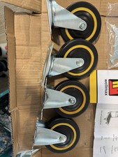 Wellmax Roulettes de chariot élévateur robuste à 4 roues, 1500 lb