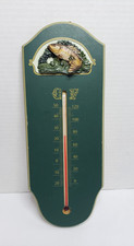 Vintage Rustic Themometer 3D Bass Fish Wall Decor Taiwan 11.75"