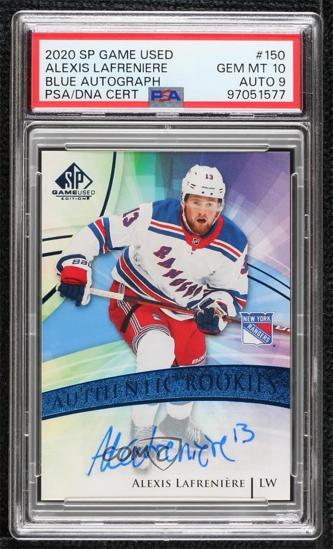 2020 SP Game Used Edition Blue Alexis Lafreniere #150 PSA 10 Rookie Auto RC 0z4x