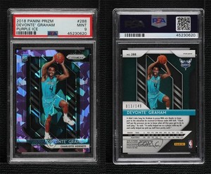 2018-19 Panini Prizm Purple Ice /149 Devonte' Graham #288 PSA 9 MINT Rookie RC