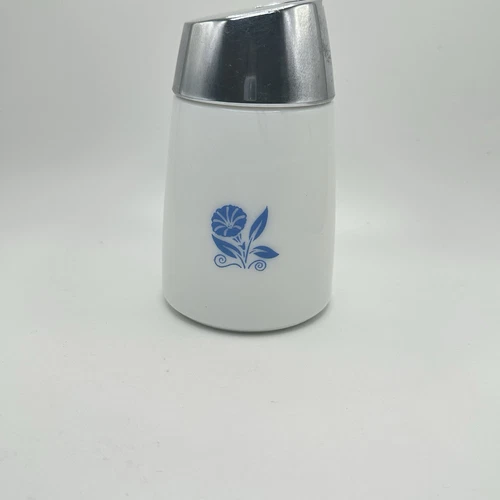 VTG BLUE CORNFLOWER Milk Glass Sugar Dispenser