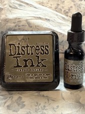 Tim Holtz Frayed Burlap Distress Ink Pad With Reinker Bundle