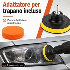 Kit Lucidatura Fari Auto Opachi Restauro Fanali con Pasta per Auto e Moto - Miniatura 4