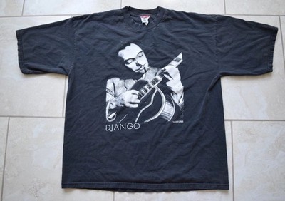 Vintage 1990s Django Reinhardt Jazz Guitar Shirt Tee XXL Rare Tour Miles Davis