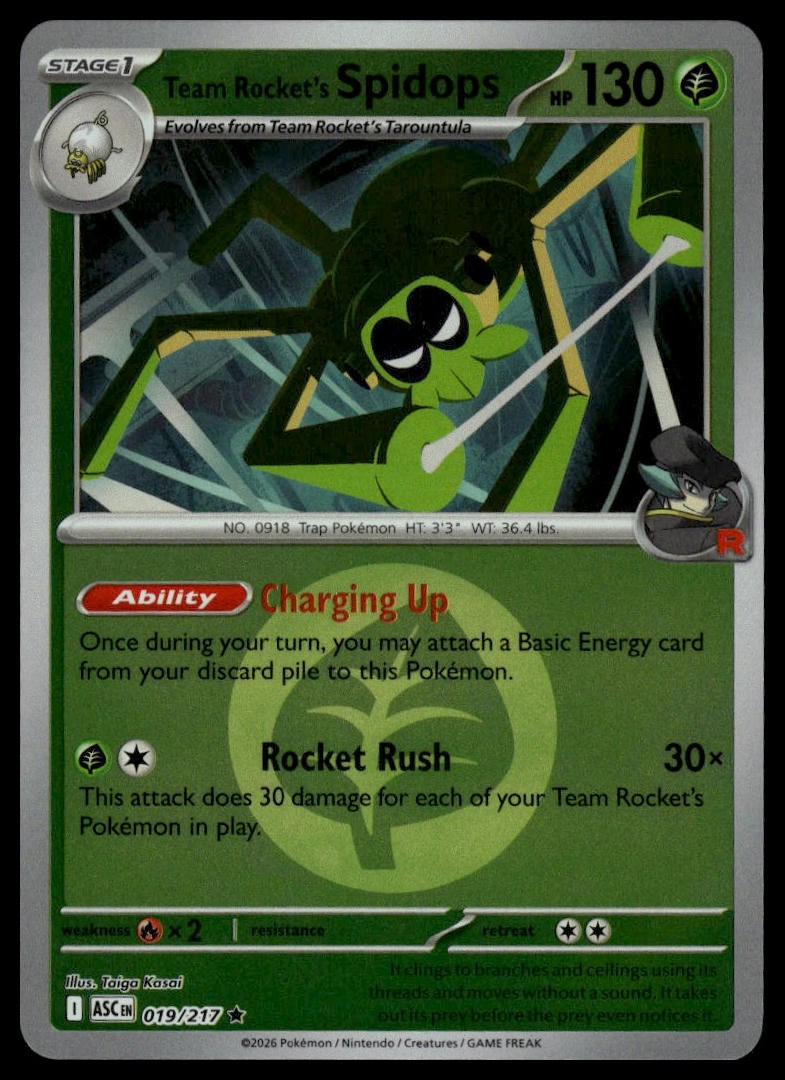 ME: Ascended Heroes #019/217 Team Rocket's Spidops (Energy Symbol Pattern)