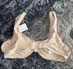 Wacoal 851211 Soft Embrace Underwire Bra Nude Beige Lace Comfy Soft Women NEW