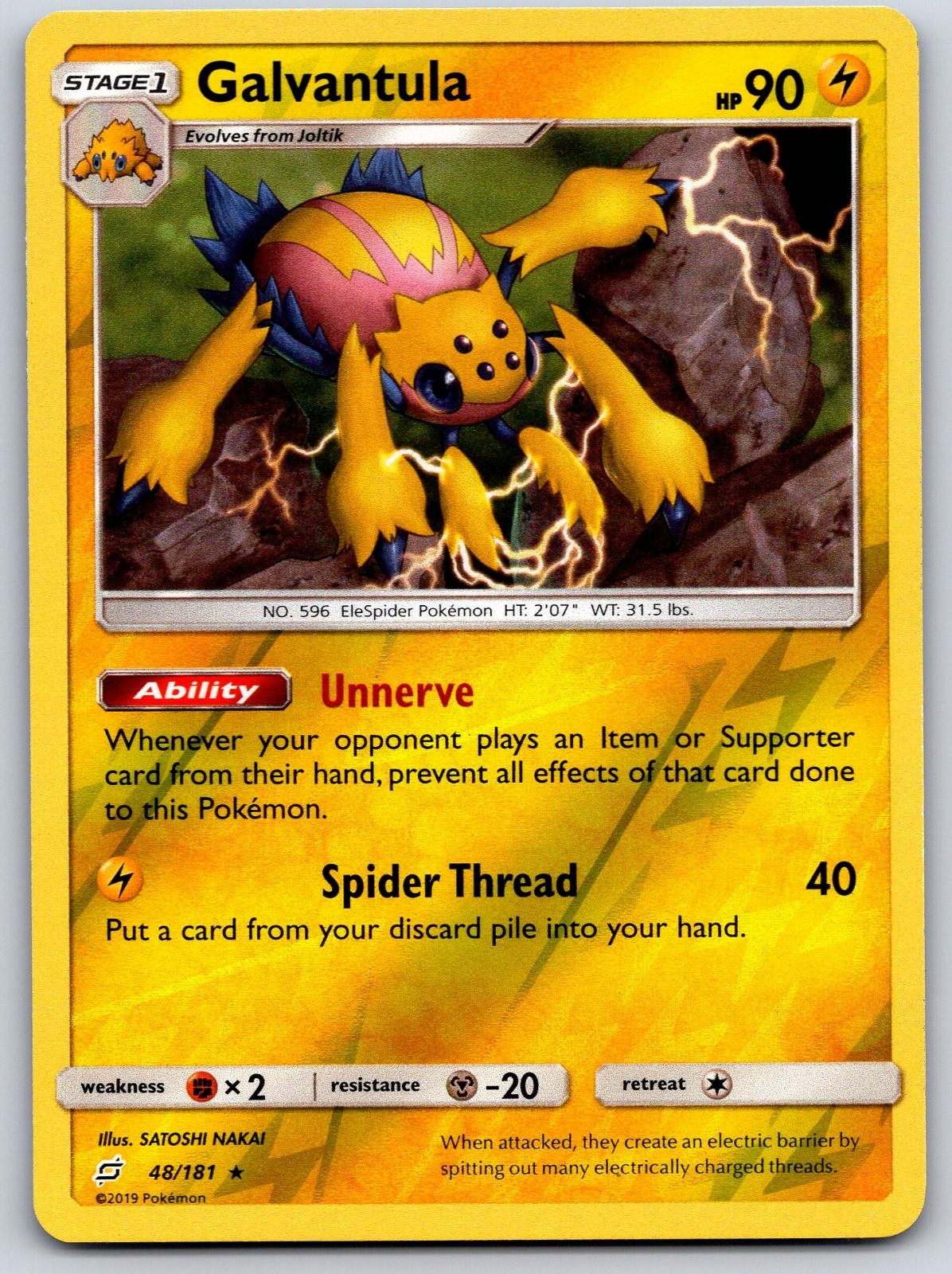 Galvantula 48/181 Rare Team Up Pokemon Reverse Holo NM/M 620-36