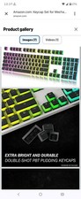 HK Gaming Double-shot PBT Pudding Keycap Set, OEM Profile, Black/Multi
