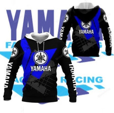 Yamaha Hoodie 3D Teem Racing All Over Printed For Gift Hot Trend Blue Black