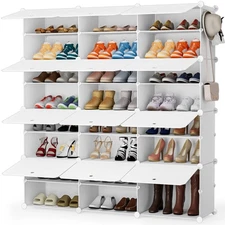 HOMIDEC Shoe Storage Cabinet, 48 Pairs Shoe Rack 3 by 8 Tier Space Saving Sho...