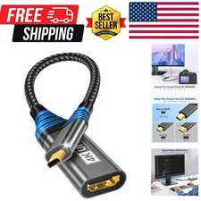 Micro HDMI to HDMI Adapter,4K 60Hz 3D 1080P Type D to A adapter cable support...