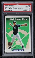 1993 Topps Inaugural Florida Marlins Derek Jeter #98 PSA 10 GEM MT HOF 04zk