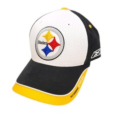 Vintage Reebok Pittsburgh Steelers NFL Equipment Strapback Mesh Hat Cap