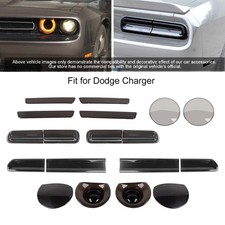 Smoked Tailgate Headlight Guard Fog Lamp Cover Trim For Dodge Challenger 2009-25 Smoked Tailgate Headlight Guard Fog Lamp Cover Trim For Dodge Challenger 2009-25