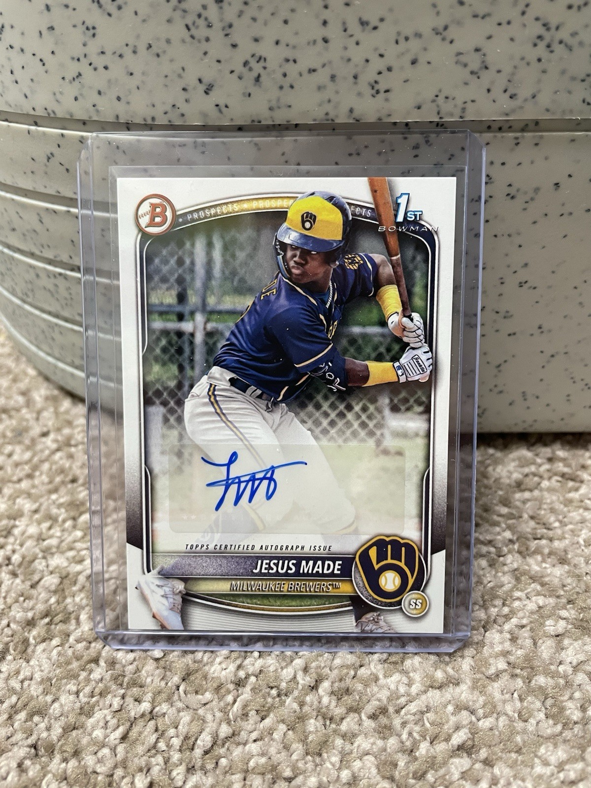 Jesus Made 2025 Bowman Auto First Prospect Rookie Milwaukee Brewers #BPA-JM 1st