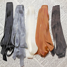 Vintage Rayon Seam Binding Neutral Colors Collection 15 Total Yards 5 Colors