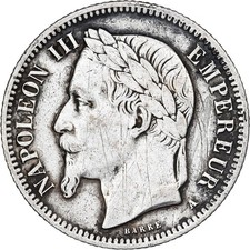 [#1117388] Coin, France, 1 Franc, 1866, Paris, VF, Silver, KM:806.1, Gadoury:463
