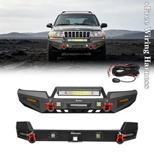 Off-road For 1999-2004 Jeep Grand Cherokee Wj Front Rear Bumper Winch Platewire