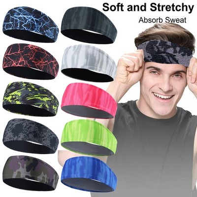 Moisture Wicking Sweatband Sports Headband Yoga Running Hairband for Men Women
