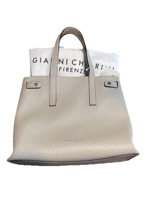 NEW GIANNI CHIARINI FIRENZE ALTEA  HANDBAG/CROSSBODY Light Gray-NWT W/Dust Bag