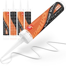 100 Waterproof Silicone Sealant Caulk for RV, Kitchen, Bathroom, Windows,