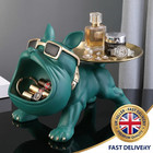 30cm Bulldog Figurine Storage Box Resin Dog Statue Home Decor Animal Ornament UK