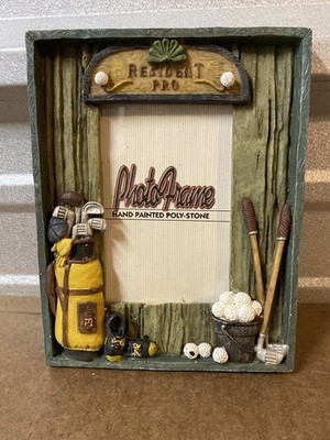 Golf Resident Pro 3.5'' x 5'' Picture Frame Golf Bag Clubs Shoes Bucket of Balls