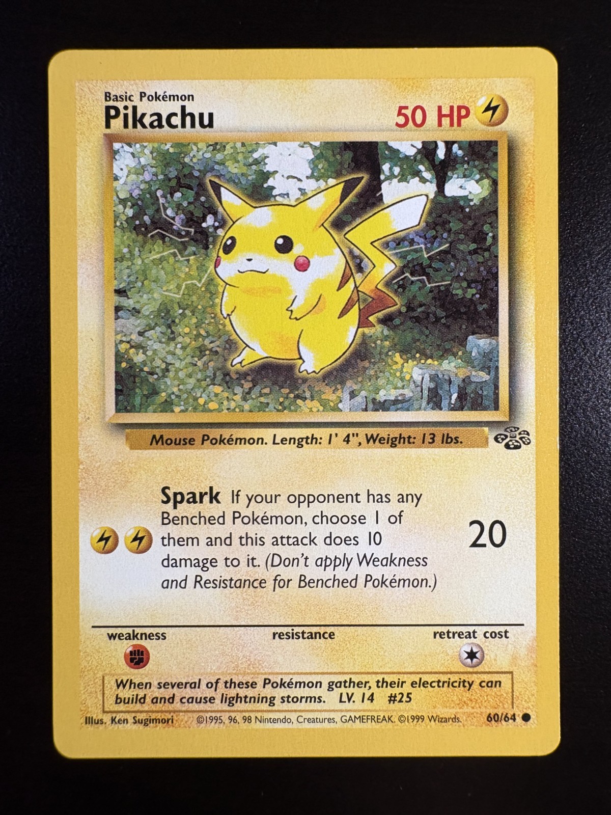 Pikachu 60/64 Pokemon TCG Jungle Regular MP LP
