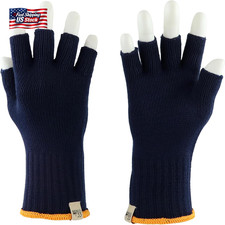 Merino Wool Fingerless Gloves - Hunting and Fishing Glove Liner